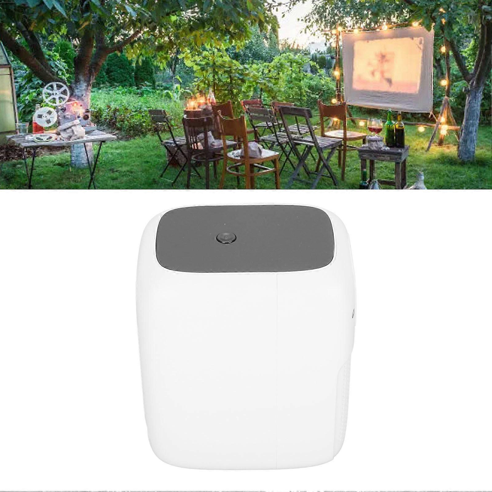 Small 1080P WiFi Bluetooth 5.0 Projector 10400mAh Battery US Plug