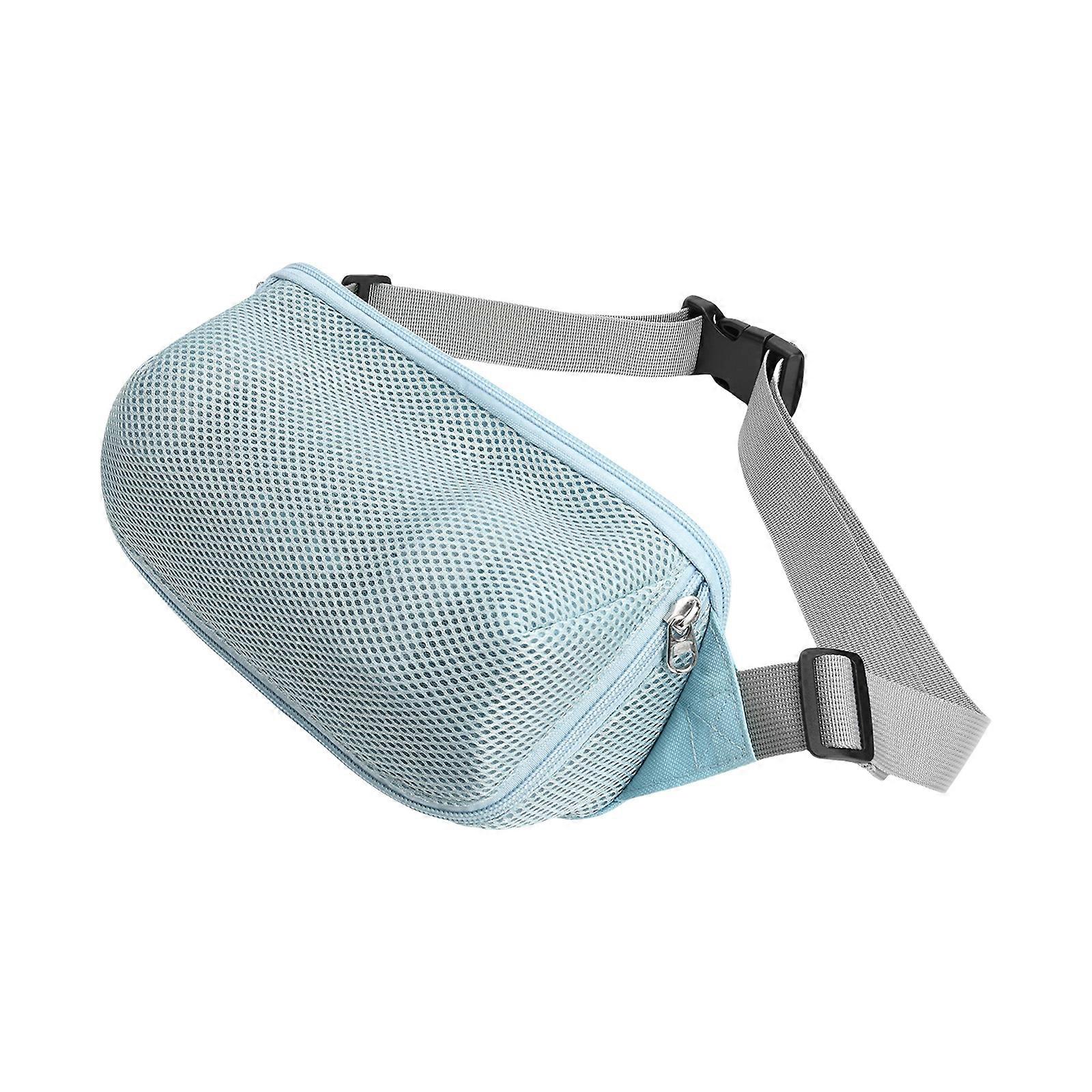 Mesh Front Portable Speaker Case Storage Bag For Most Wireless Models And Ergonomic Crossbody Strap  Blue