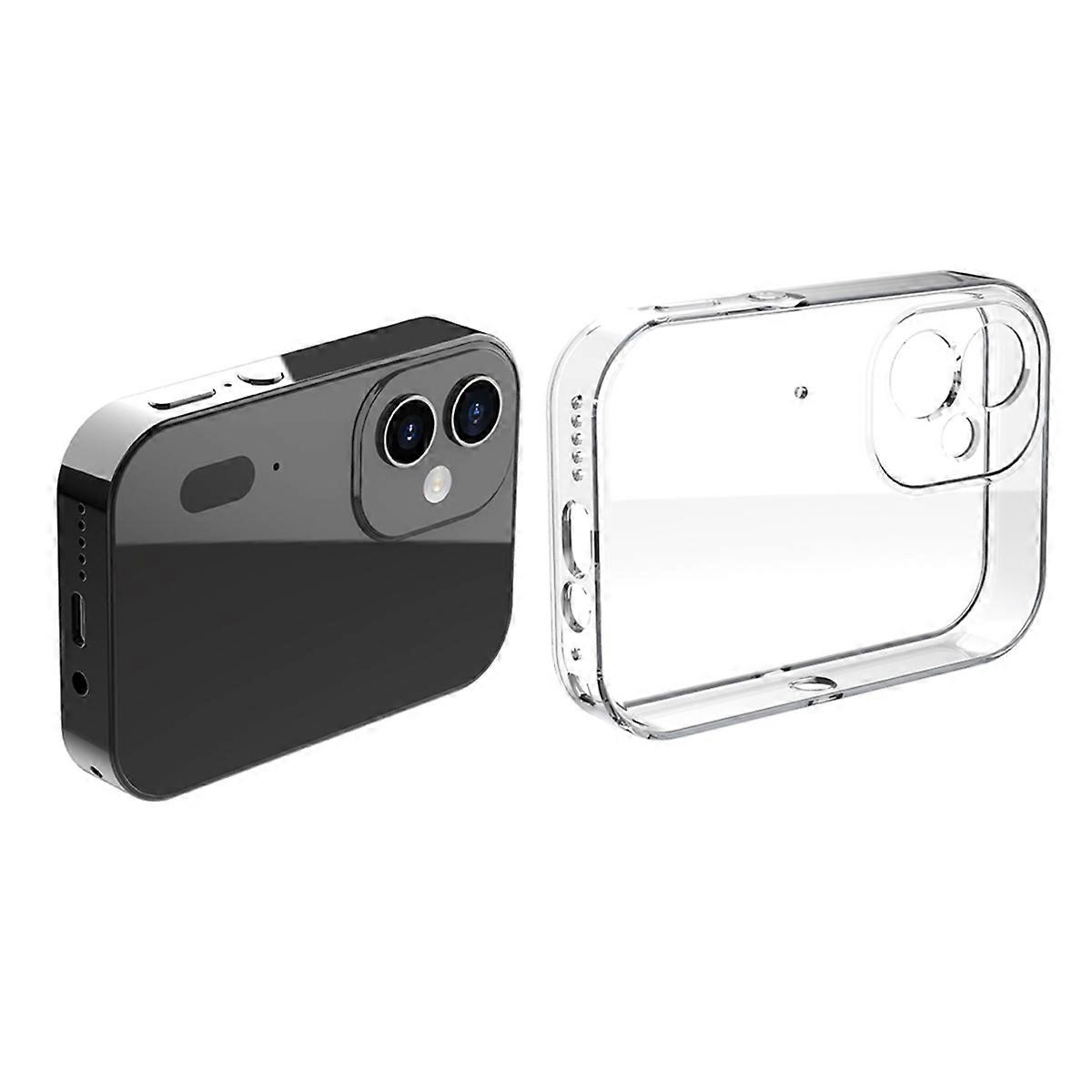 D6 Digital Camera 4K HD Camcorder Music Player Touch Control Screen Video Blog Camera Night Vision 64MP Camcorder Black