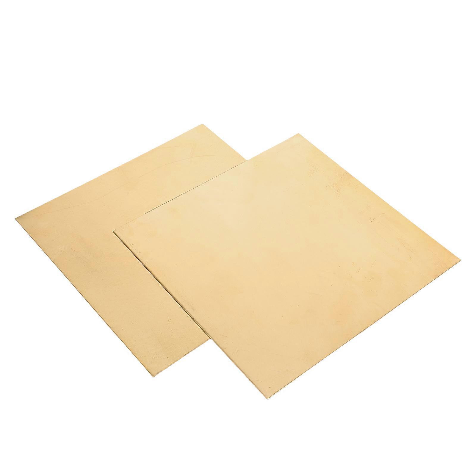 2pcs Brass Plate Set Ideal for DIY Crafts Models Electrical Projects and Home Improvements Smooth Metal Sheets for Craft