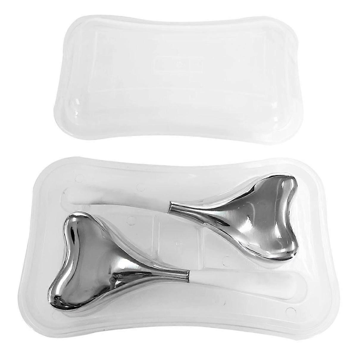 2-In-1 Gua Sha Sticks, Facial Skin Care Tools for Women Face and Eyes Massage, Stainless Steel Esth