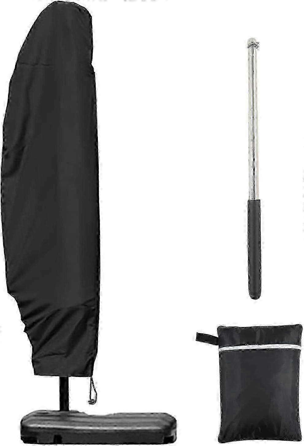 Parasol cover 3m 4m with zipper 1.4m long with telescopic rod 280x30/80/45cm.