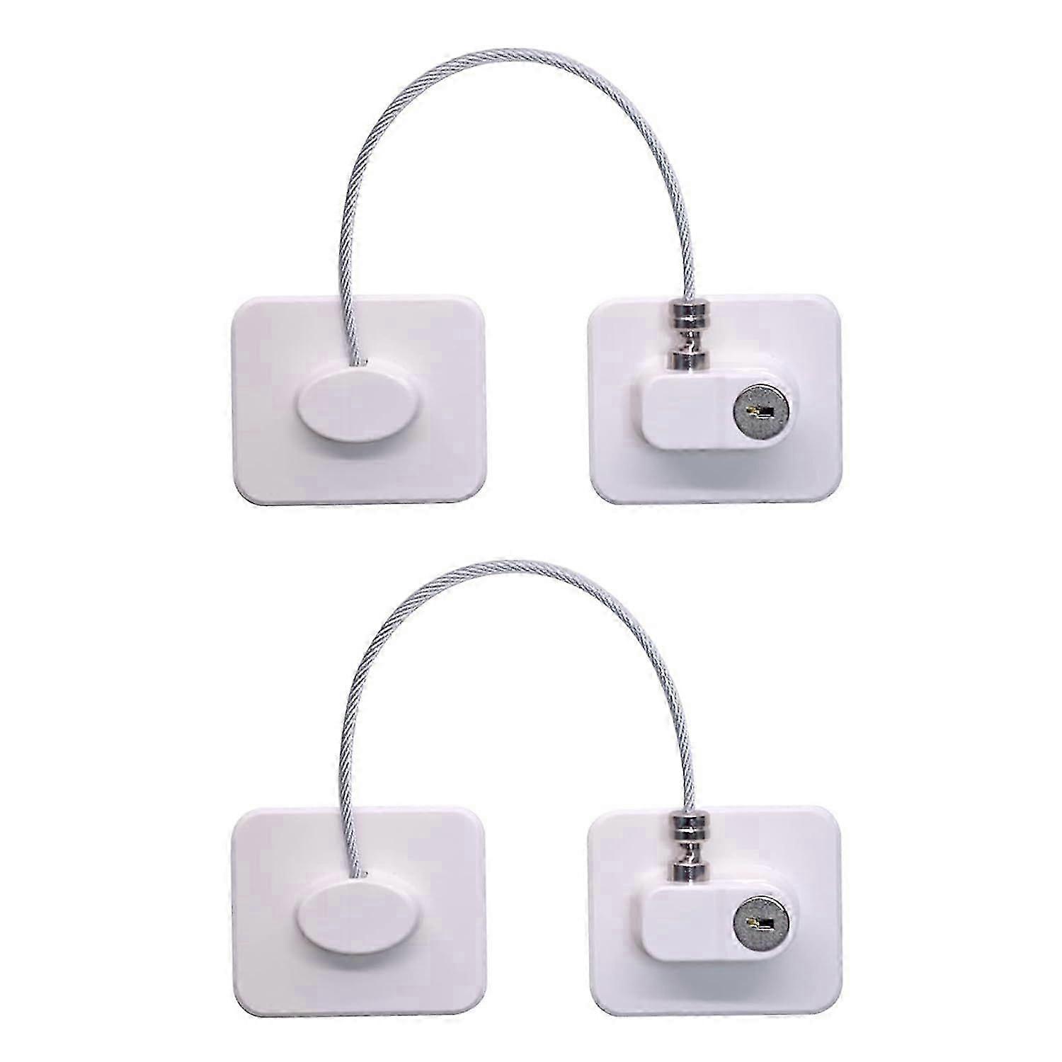 2025 Latest Model Fridge Lock (2 Pack),Refrigerator Lock with Keys,for Fridge, Cabinet Locks
