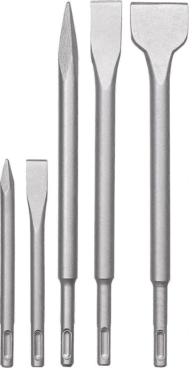 Hammer Chisel Set, 5 Piece Chisel Set for Stone and Concrete in Plastic Case, KoleZy
