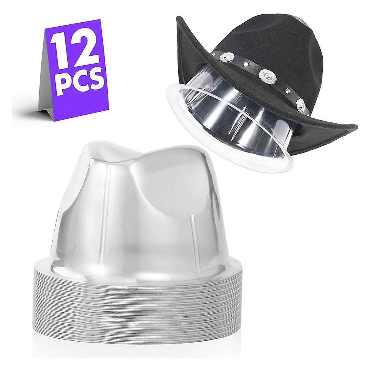 12 Pcs Hat Shaper for Caps Plastic Hat Display Stand for Multiple Hats with Shaping Inserts and Tab