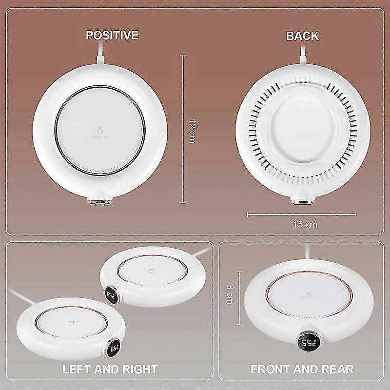 Per Smart Tazza Scaldatazze Riscaldamento Tazza Caffè Tazza Scalda Per Tè Scaldacandele Piastra Tazza Riscaldatore Bianco
