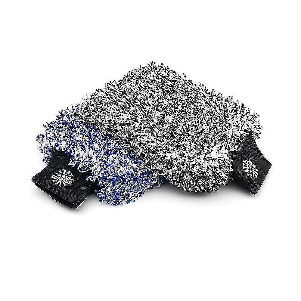 Korean Microfiber Wash Mitt with Foam Padding, 70/30 Blend Gauntlet Style for Car Cleaning