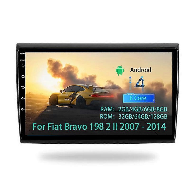 For Fiat Bravo 198 2 II 2007-2014 Car Radio Multimedia Video Player Android Auto Carplay Navigation