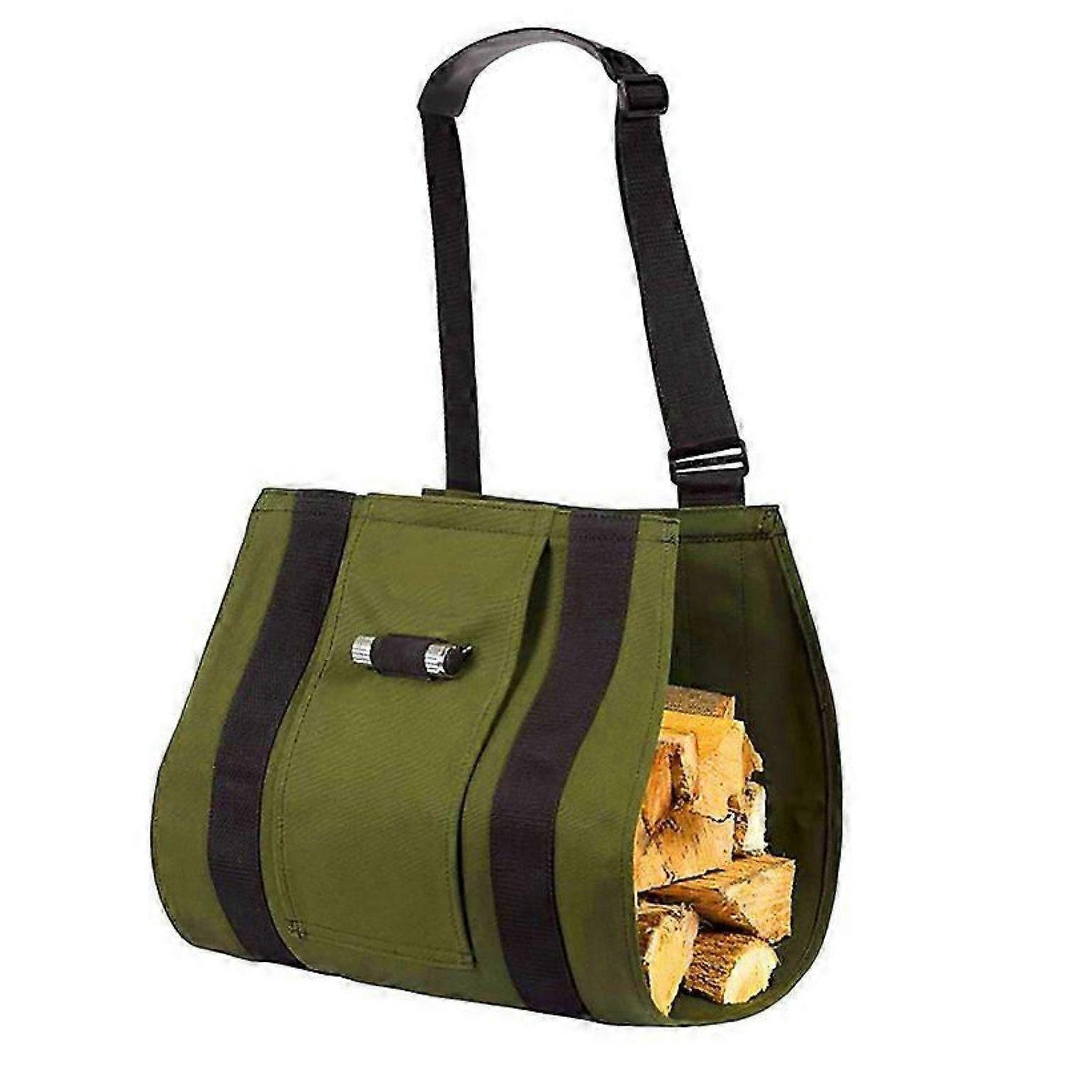 Portable Firewood Carry Bag, Canvas Firewood Log Carrier - The World's Most Ergonomic Firewood -HK908