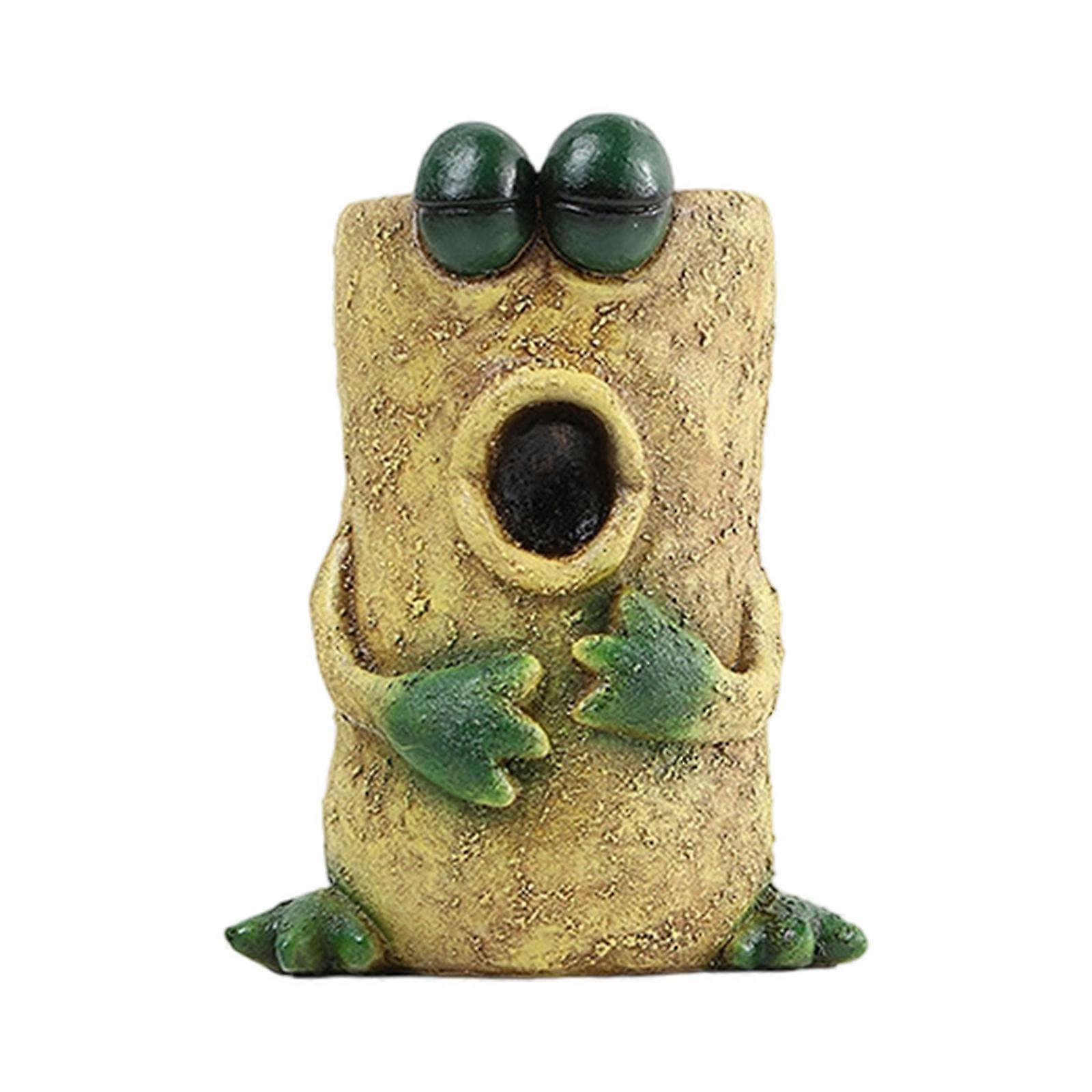 Funny Resin Garden Planter Container With Amusing Frogs Design Perfect For Desk Shelf Balcony Decoration Easy To Clean Multicolor
