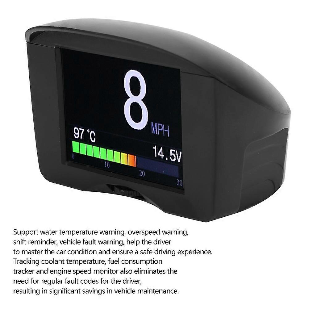X50 Plus Car HUD Digital Meter Voltage Temp Gauge 95x90x75mm