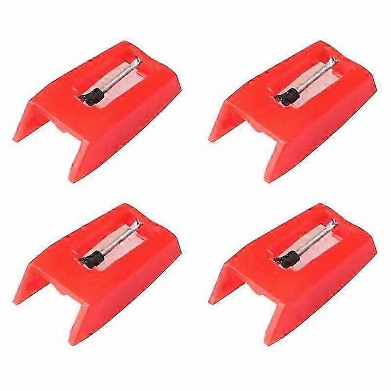 4-Pack Universal Record Player Stylus Needles, Replacement Styli for Vinyl Turntables