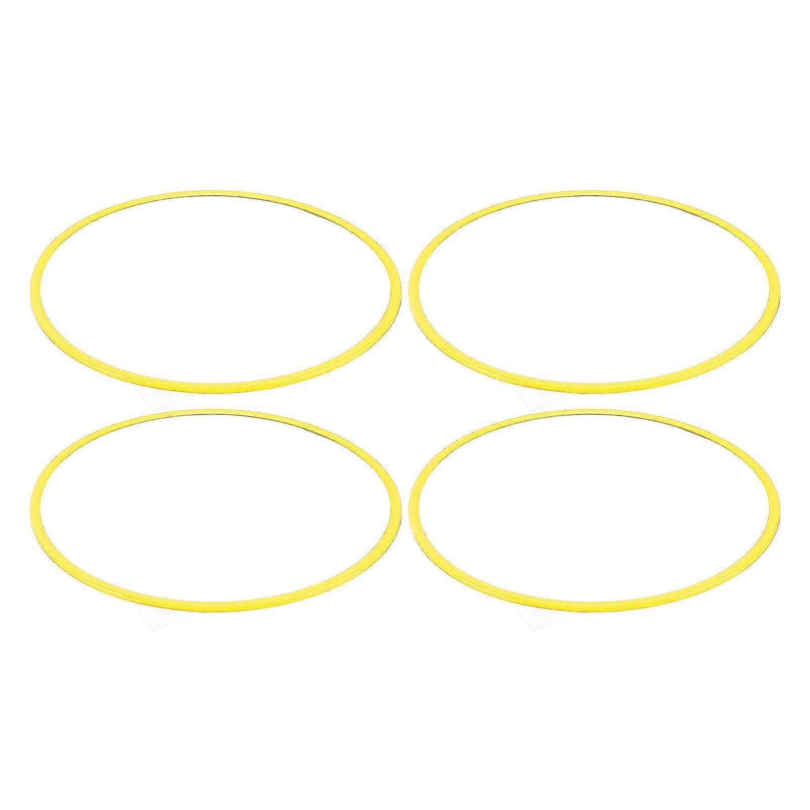 4pcs 18 Inch Yellow ABS Wheel Rim Protector Ring Self-Adhesive