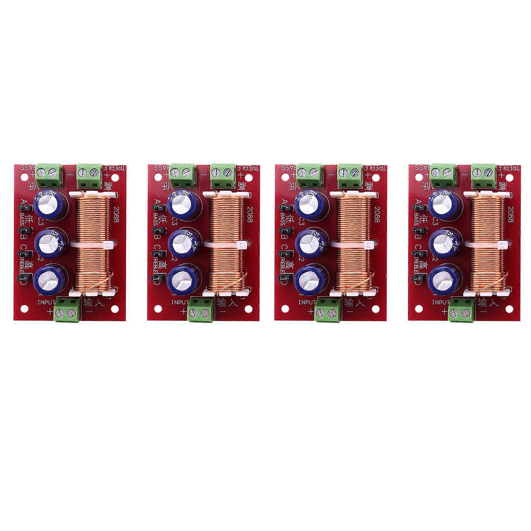 4X YLY-2088 Audio Frequency Divider 400W Adjustable 2 Way Crossover Filters Full Range Treble Bass F