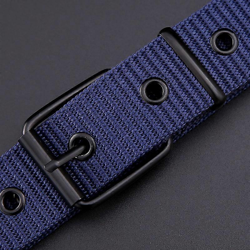 Multi-hole pin buckle canvas belt men's fashionable all-match belt student youth military training extended jeans belt women's trend