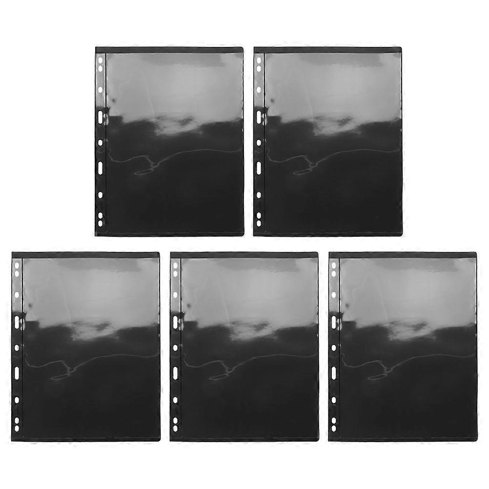 Stamp Album Pages for Storage 10Pcs Loose-Leaf Black Background Sheets