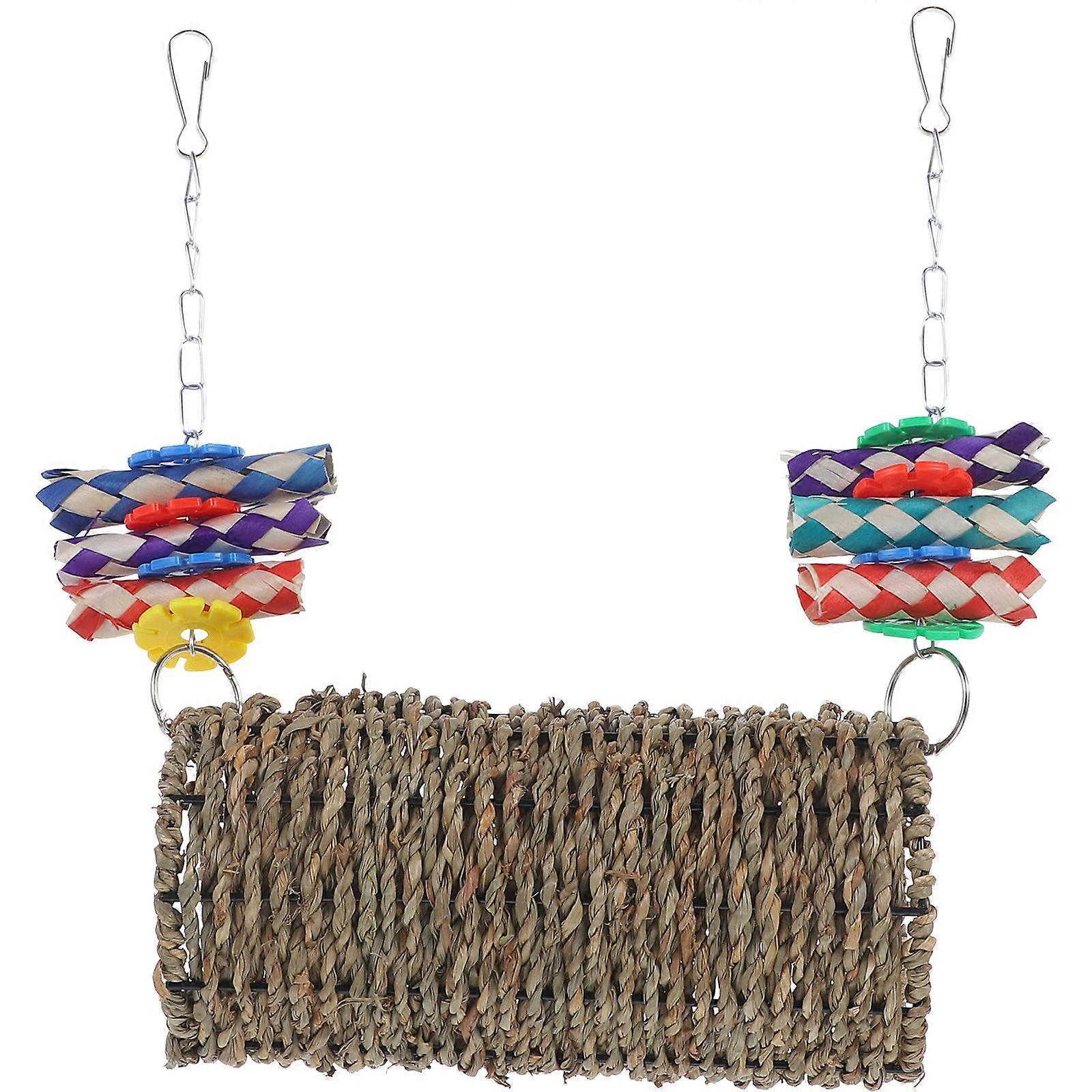 Perch Accessory Bird Stand Swing Shape Natural Look Stress Relief 1 Set
