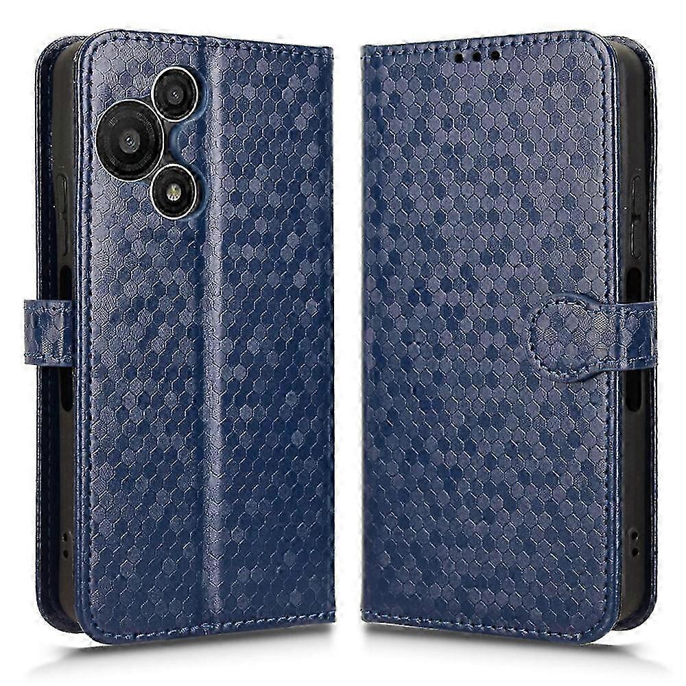 For Tcl 60 Se Nxtpaper 5g Wallet Case Dot Pattern Imprint Pu Leather Phone Cover With Wrist Strap