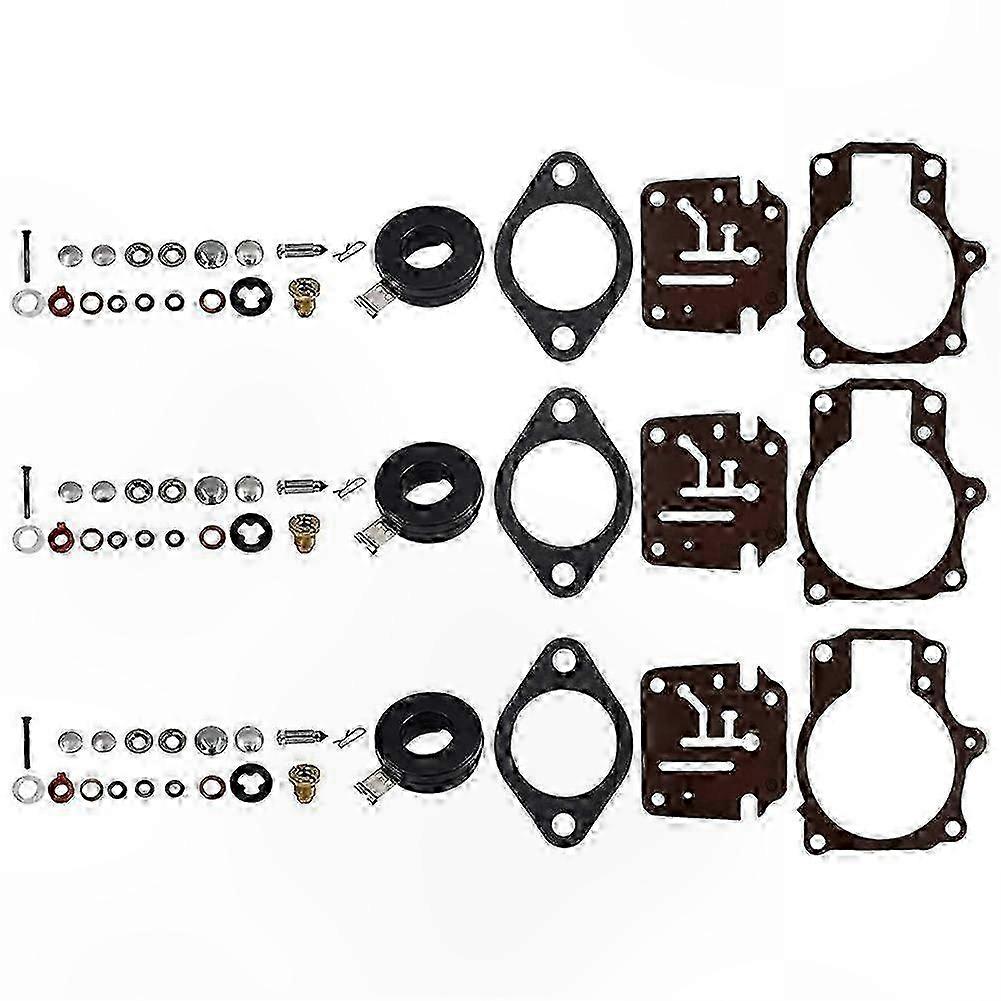 Carburetor Rebuild Kit with Float for 65-75 HP Outboard Engines Compatible with Johnson Evinrude Models