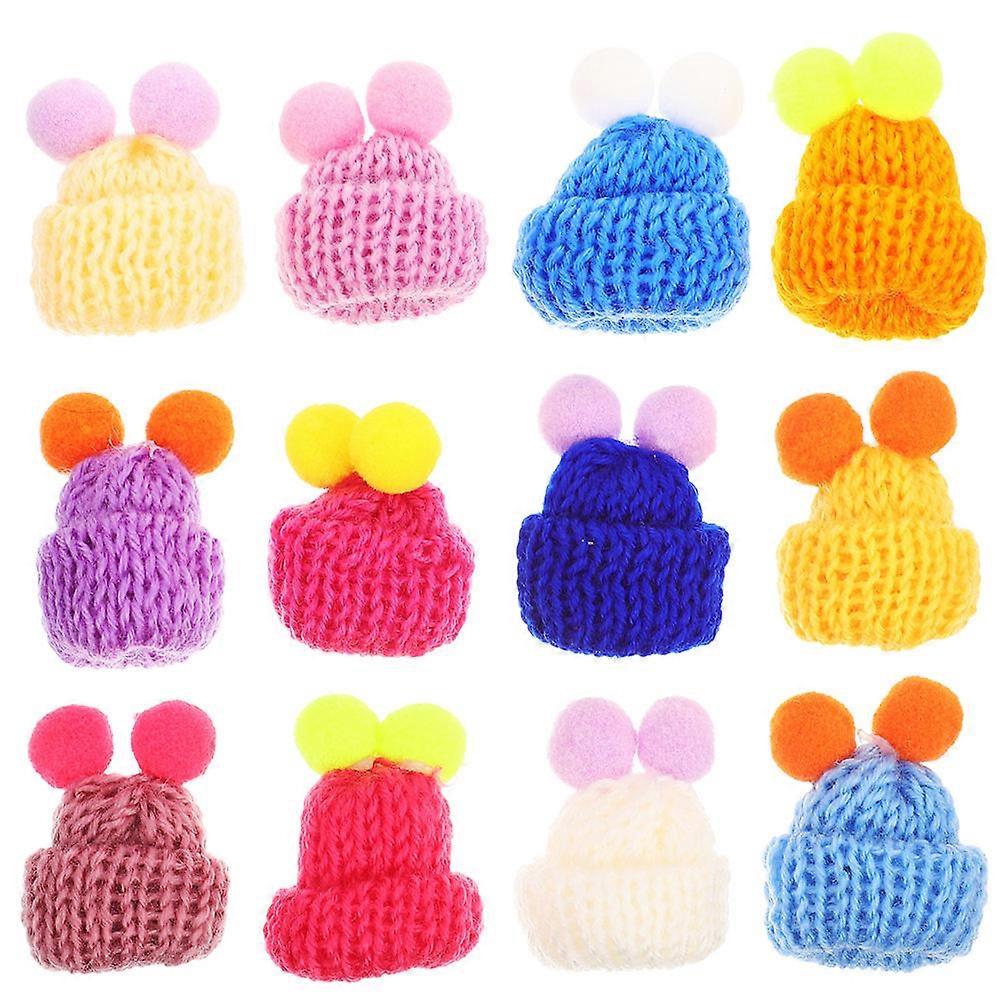 Knitting Hats Diy Craft Supplies for Phone Case Decoration Woolen Yarn 60Pcs