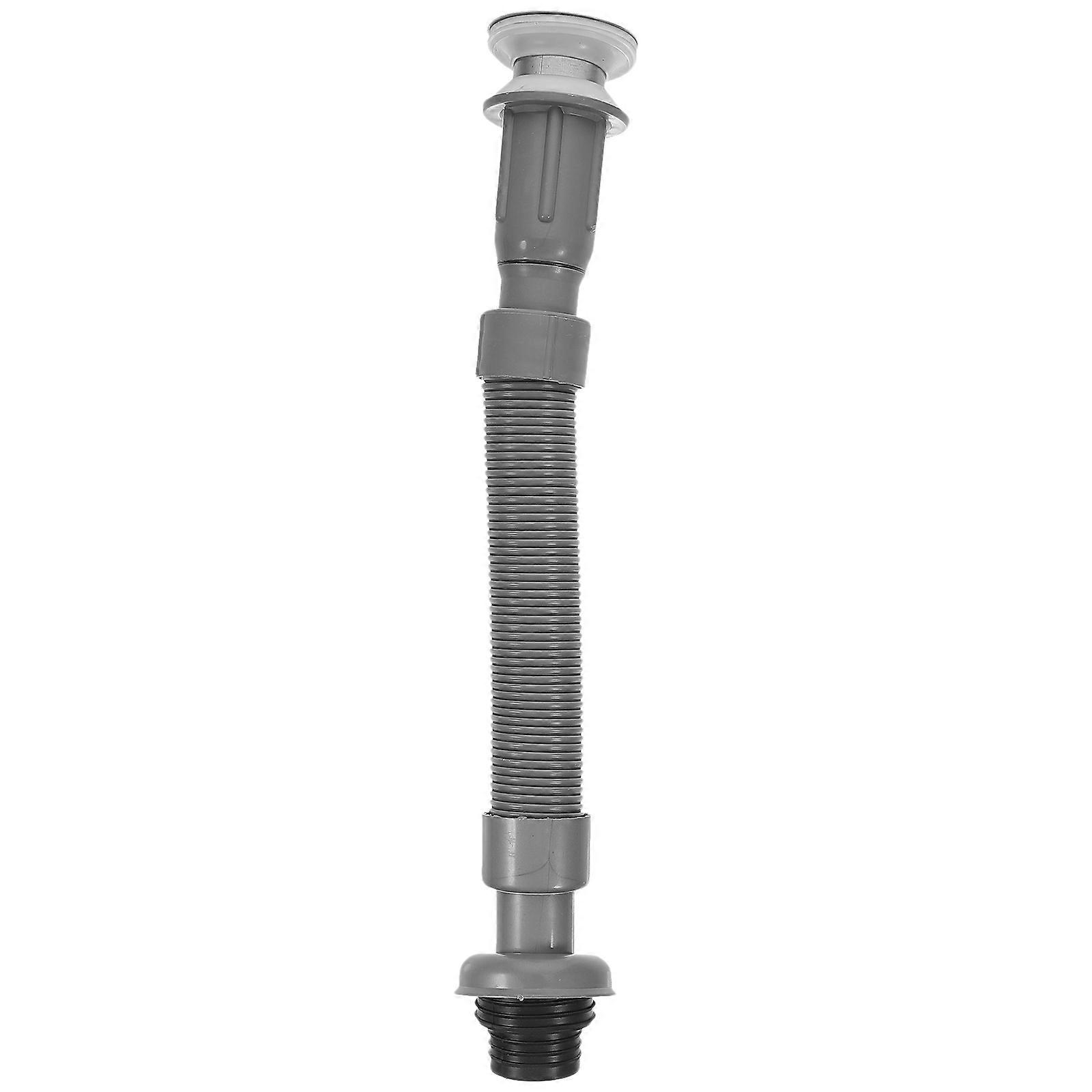 Sink Drain Flexible Tubular Drain Tubing Pipe for Sink 4Pcs Grey PVC