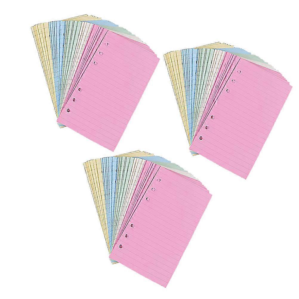 Notebook Loose-Leaf Paper for Writing 9Sets A5 Refill Core Colorful Papers