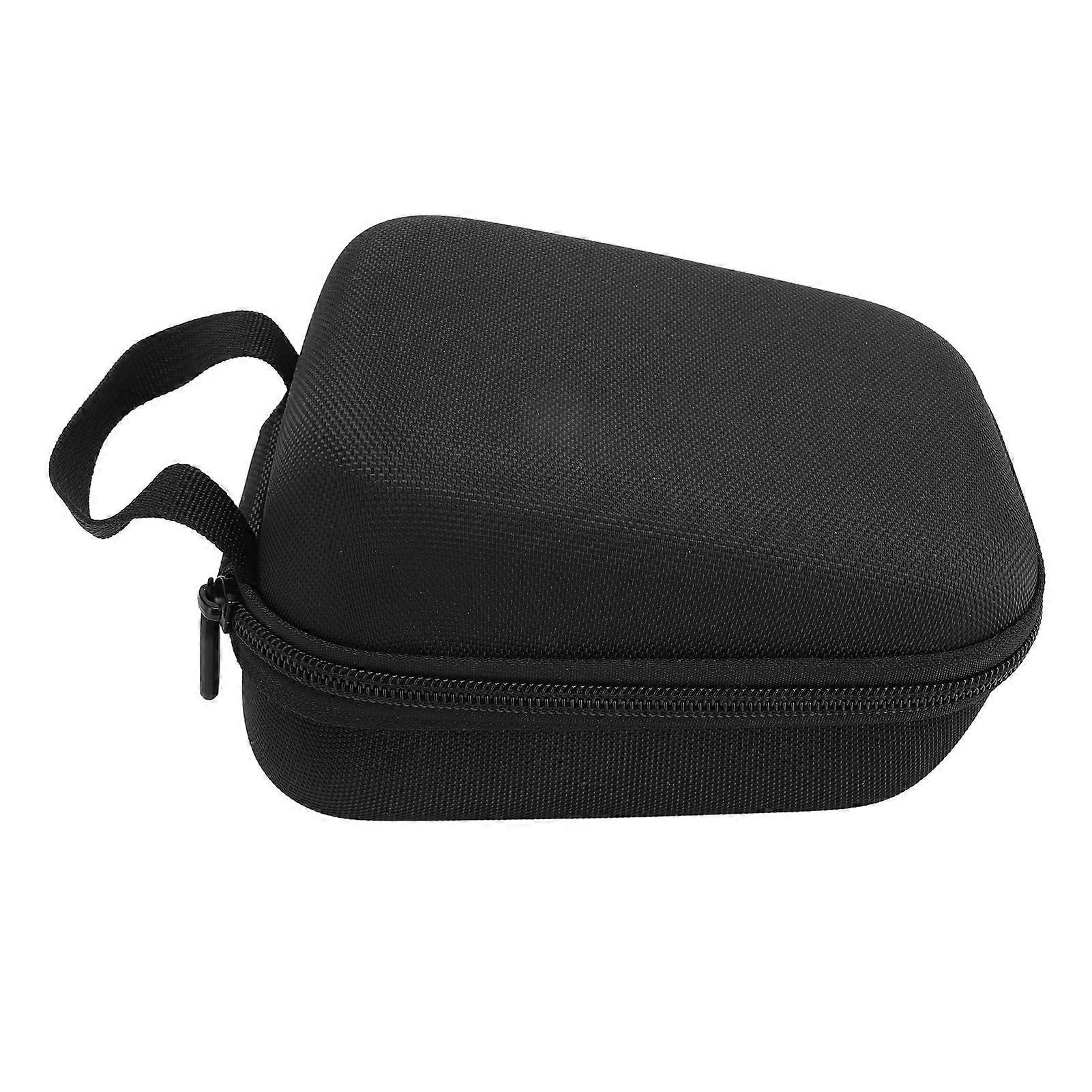 Portable Travel Bag EVA Nylon Hard Shell Storage Case Compact Organizer with Handle and Mesh Pouch Black