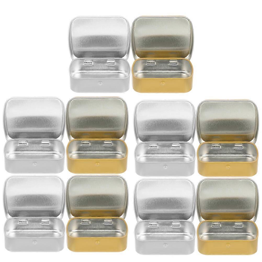 Small Tin Box Rectangular Organizer for Storage Use 50Pcs Tinplate