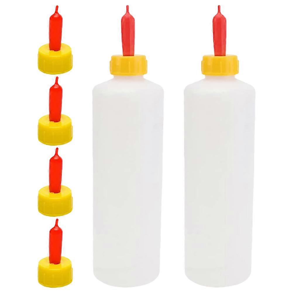 Replaceable Lamb Feeder Milk Feeding Bottles for Livestock 6Sets