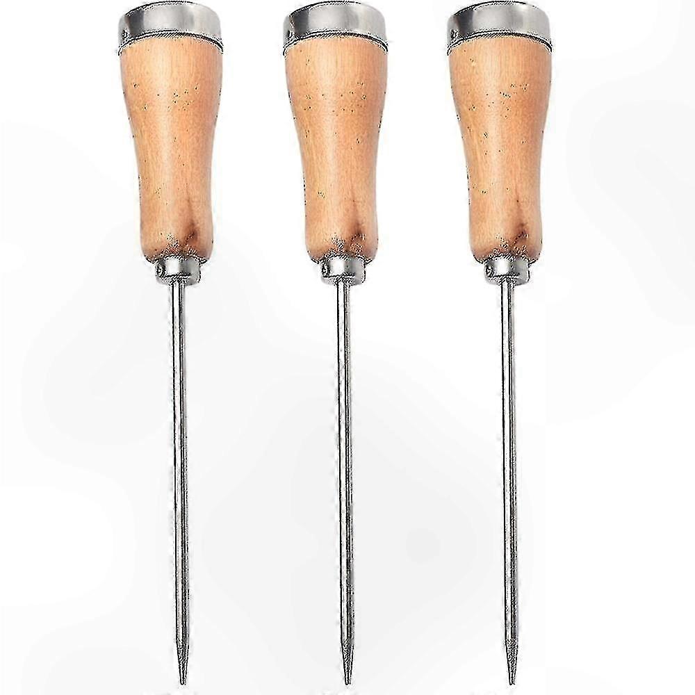 Wooden Handle Ice Pick Tool for Kitchen and Bar Applications