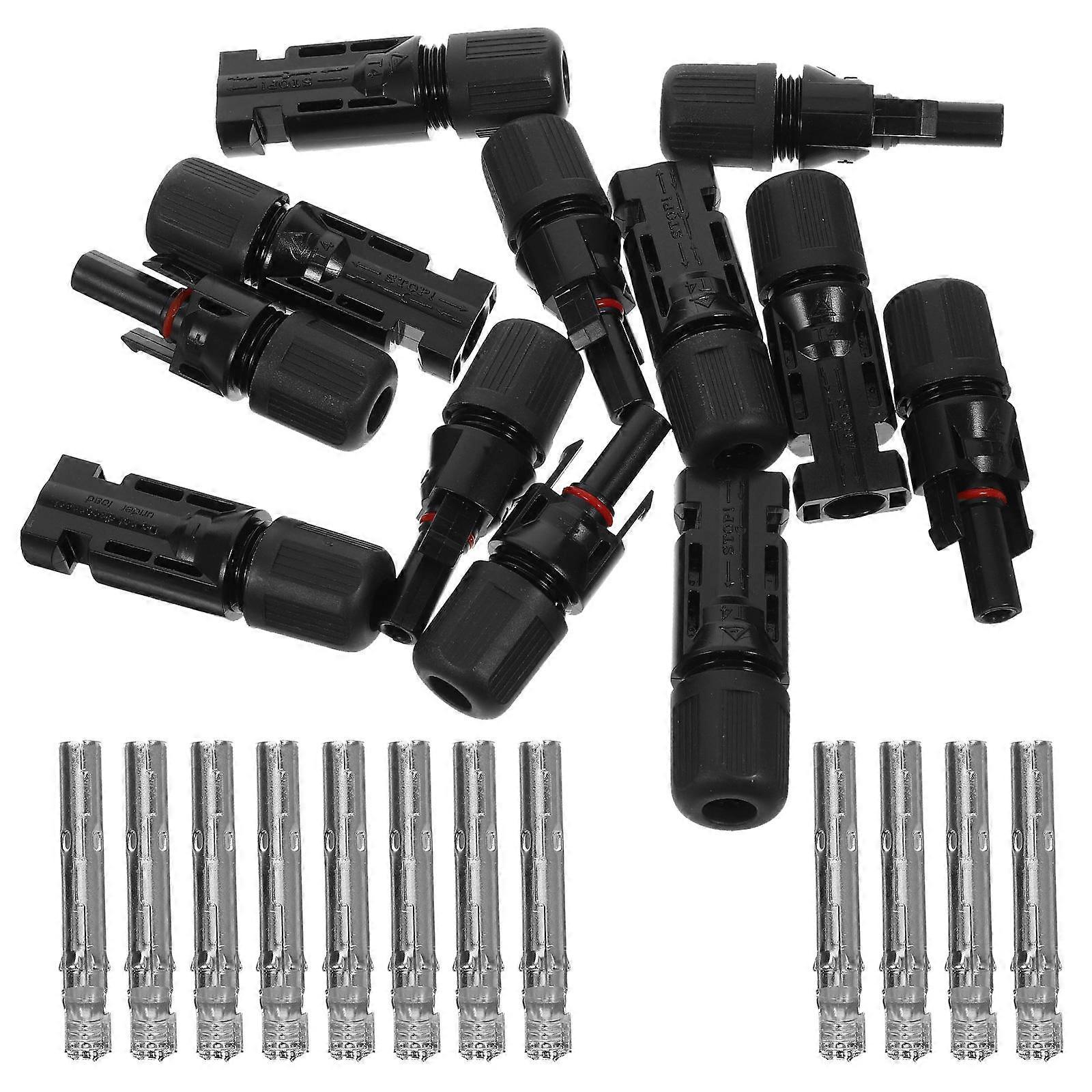 Photovoltaic Connector Electrical Solar Panel Wire Cable Connector 12Pcs