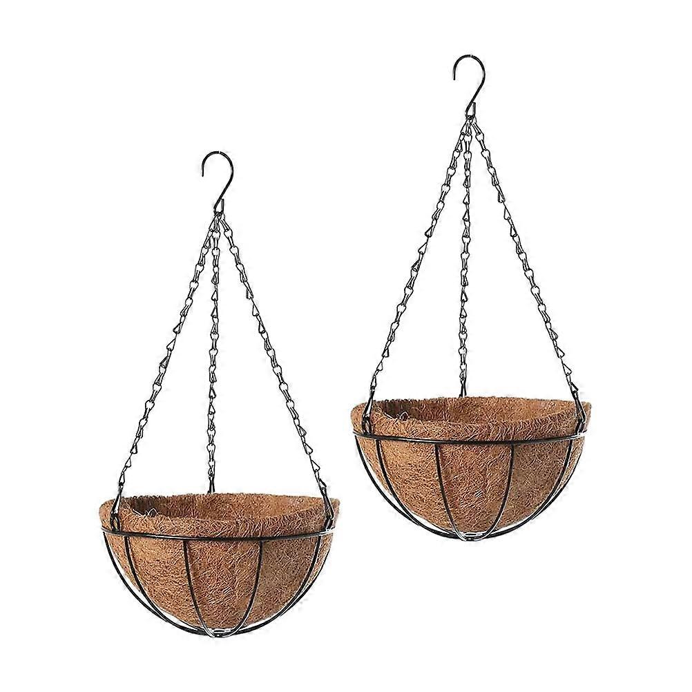 Planter Flower Pot for Wall and Fence Hanging with Abrasion Resistant Liner and Modern Style in Various Colors 4Pcs