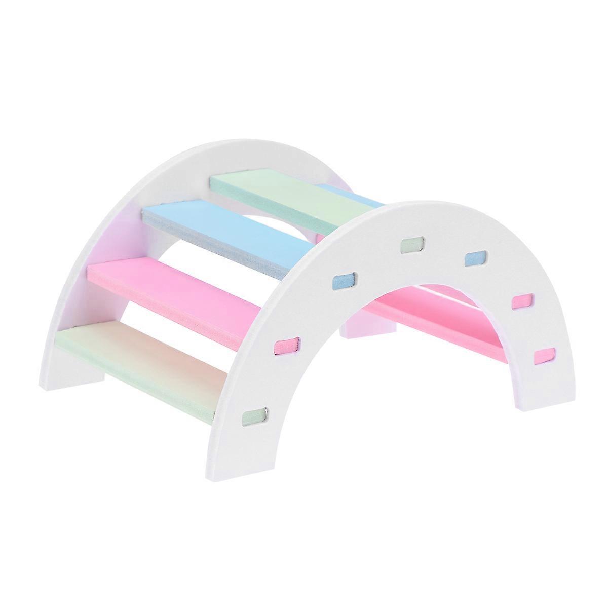 Rainbow Bridge Hamster Ladder for Pet Playing 3Pcs Colorful Bridge Toy