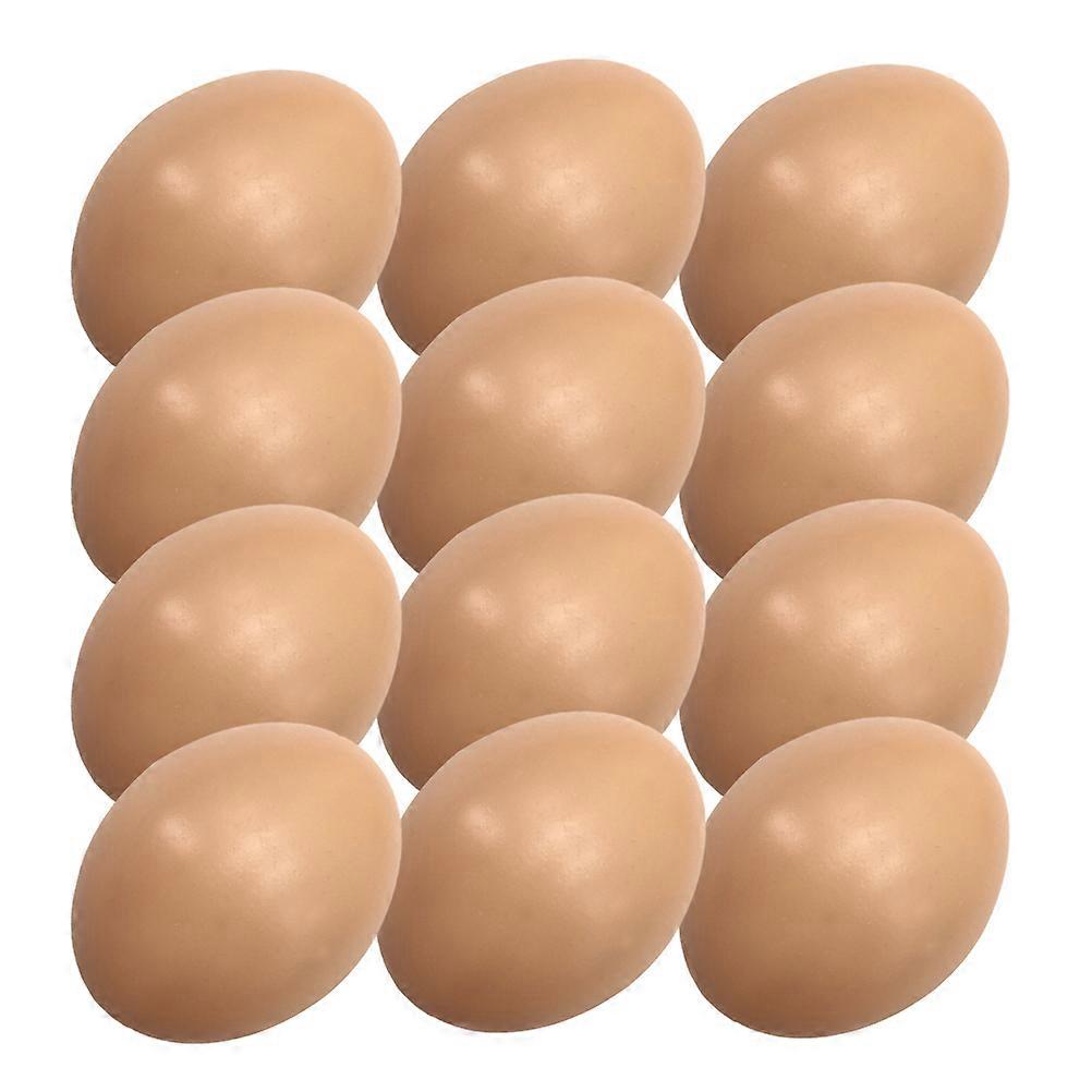 DIY Easter Eggs Simulation Decorations 100 Pcs Khaki Egg-Shaped Photography Props For Easter Celebration And Home Decor