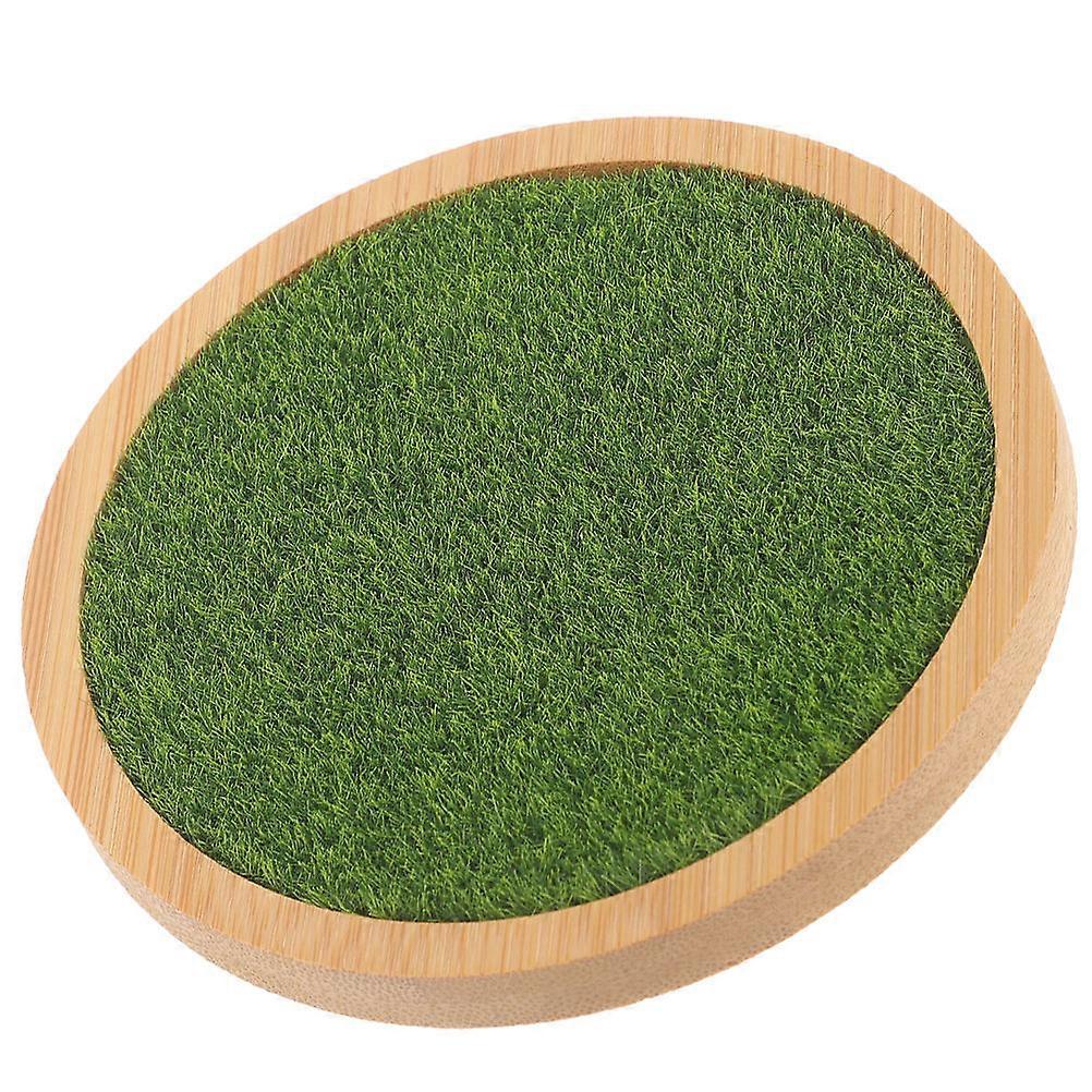 Wood Figure Display Stand for Items Riser 2Pcs Light Green Set