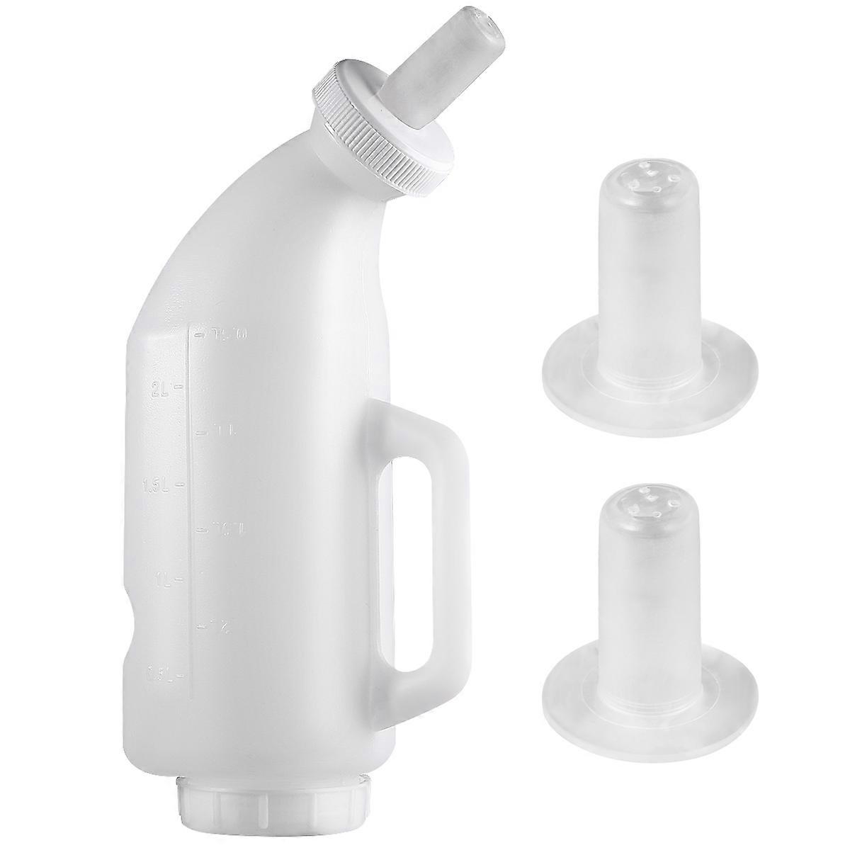 Plastic Lamb Feeder Feeding Bottle with 1Set Silicone Teats for Home