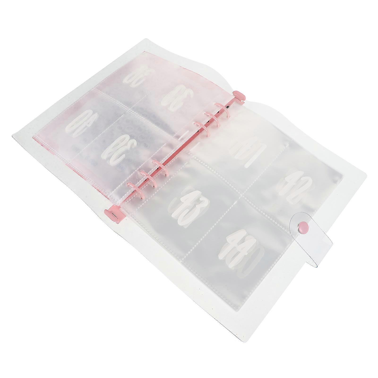 Savings Challenge Money Binder Budget Binder for Savers Pink Plastic Deposit Recorder Use 1 Set