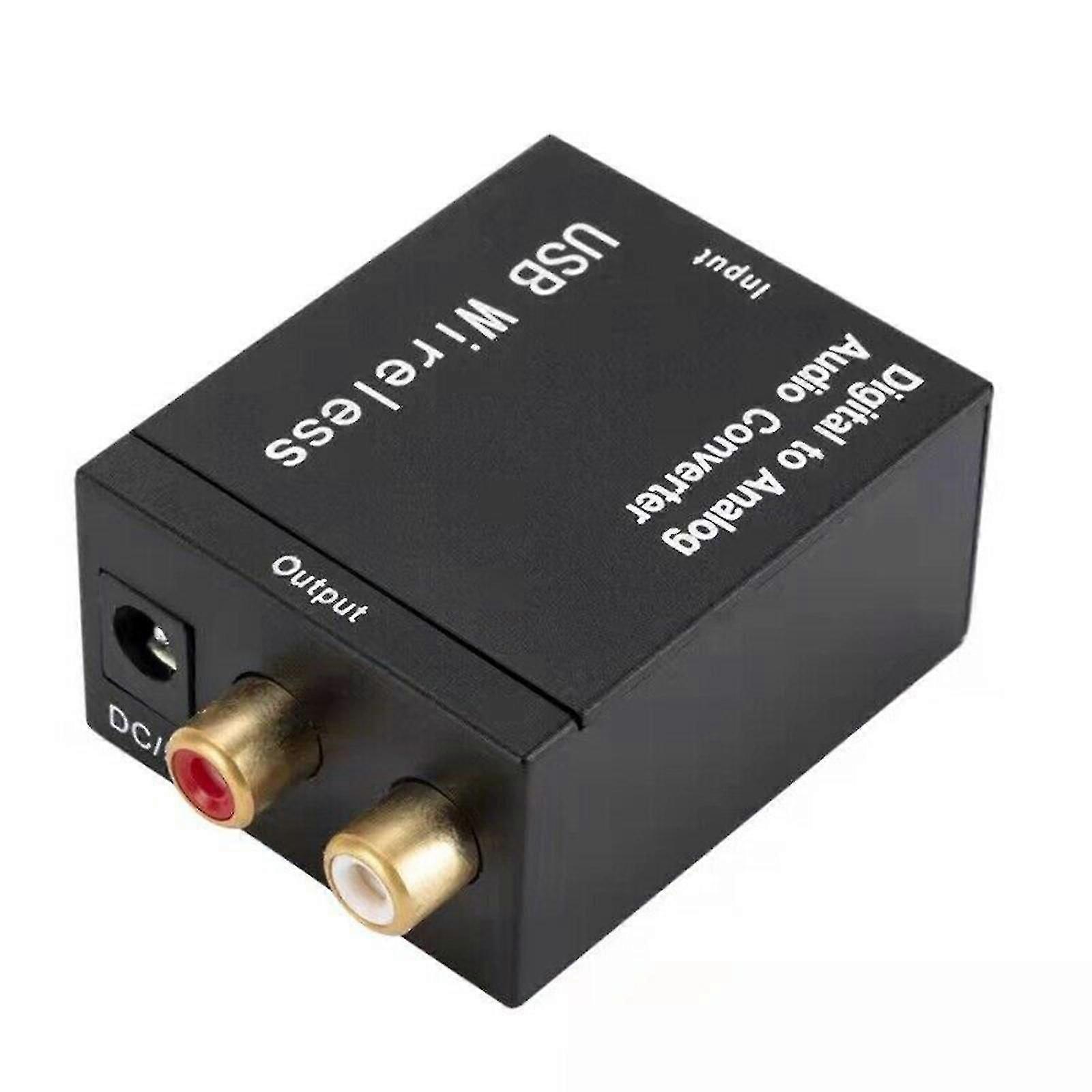 Optical Coaxial Toslink Digital To Analog Rca L/r Audio Converter Adapter