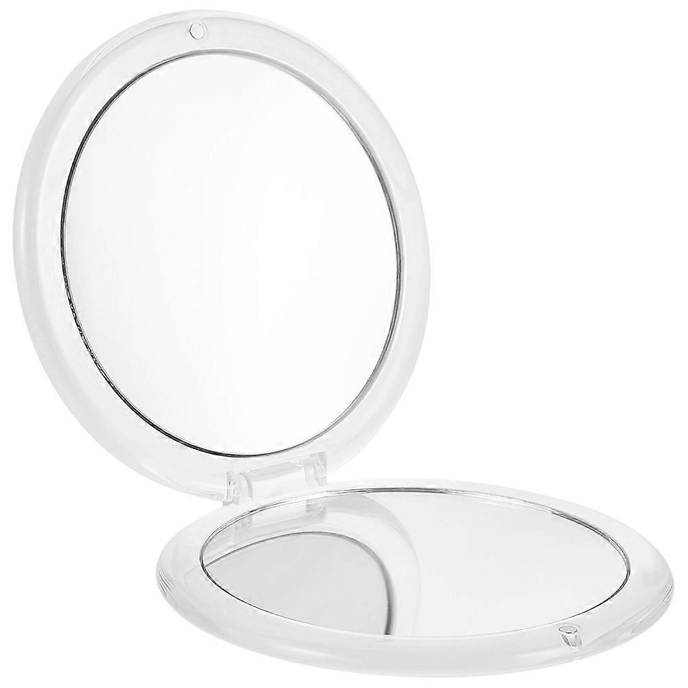 Mini Compact Mirror White 7x Magnification for Makeup 5Pcs Set