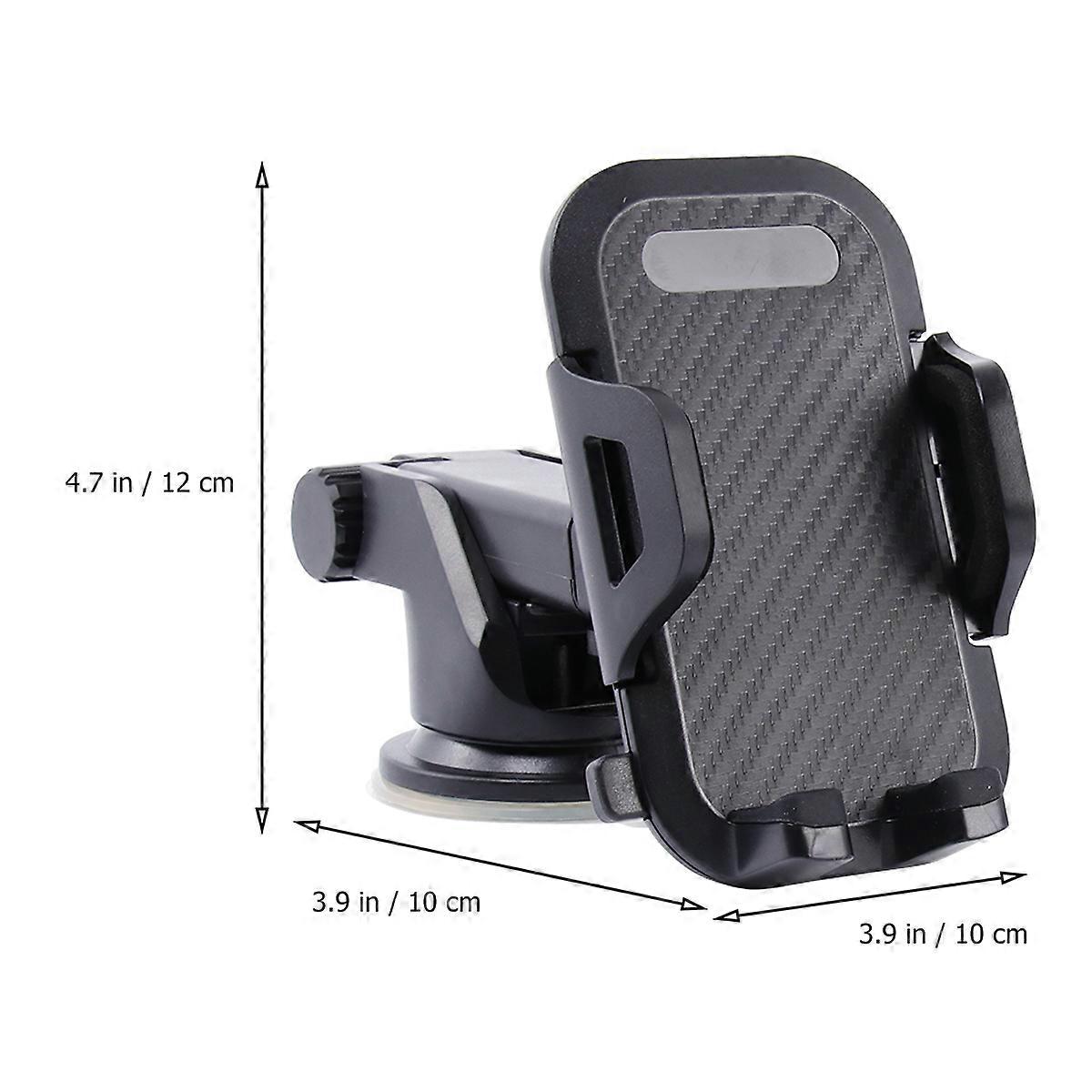 Carbon Fiber Car Bracket Navigation GPS Smartphone Holder For Vehicle Air Outlet In Black 1Pc