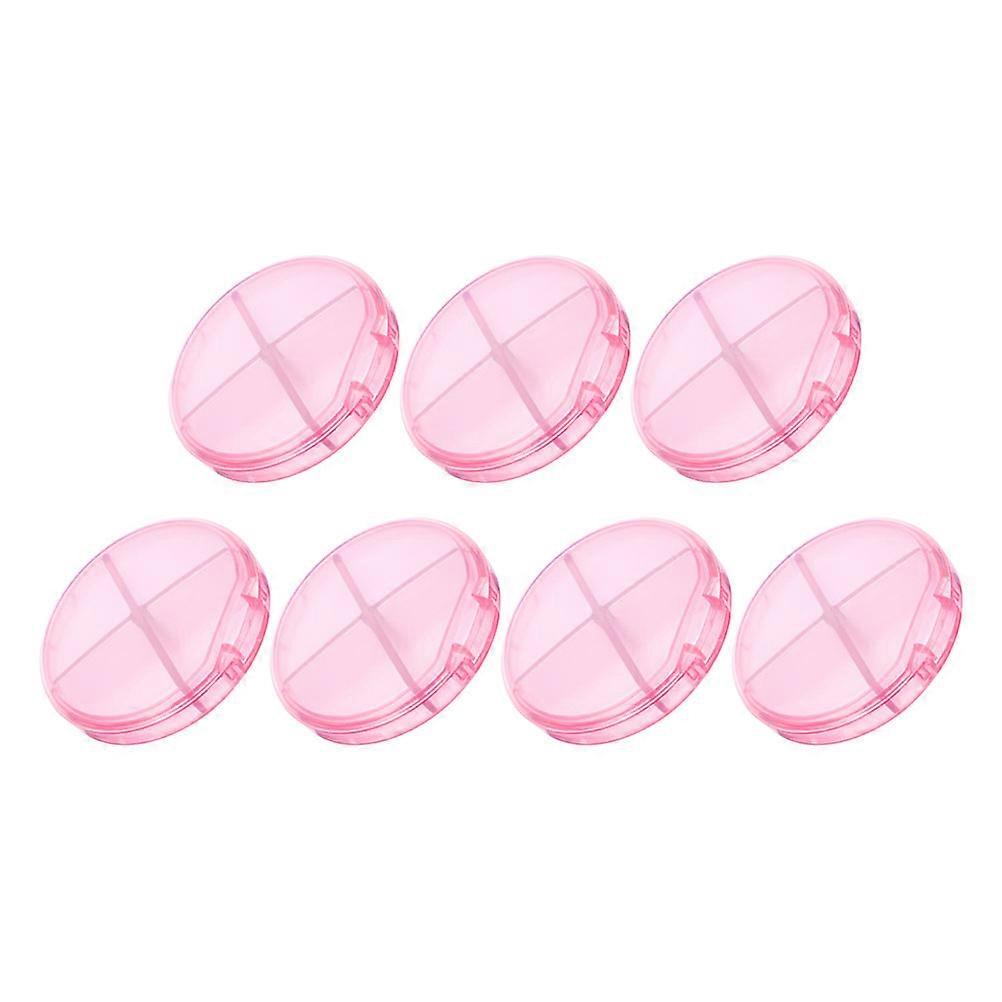 Medication Storage Round Pill Organizer for Travel 28Pcs Compact Portable Case