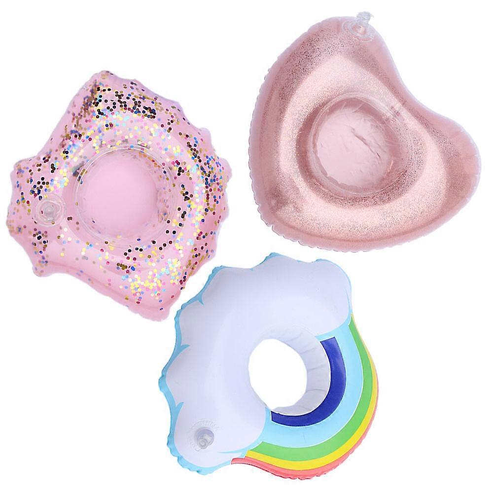 Sequin Inflatable Cup Holder Placemat for Holding Cup 3Pcs Collection