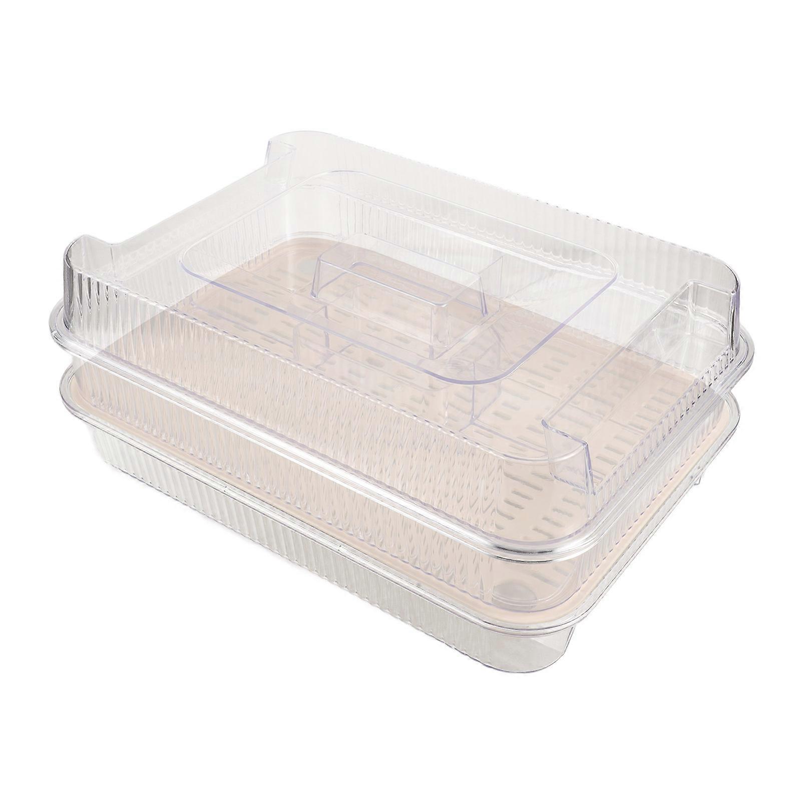 Portable Chilled Serving Tray Clear Plastic for Appetizer Serving