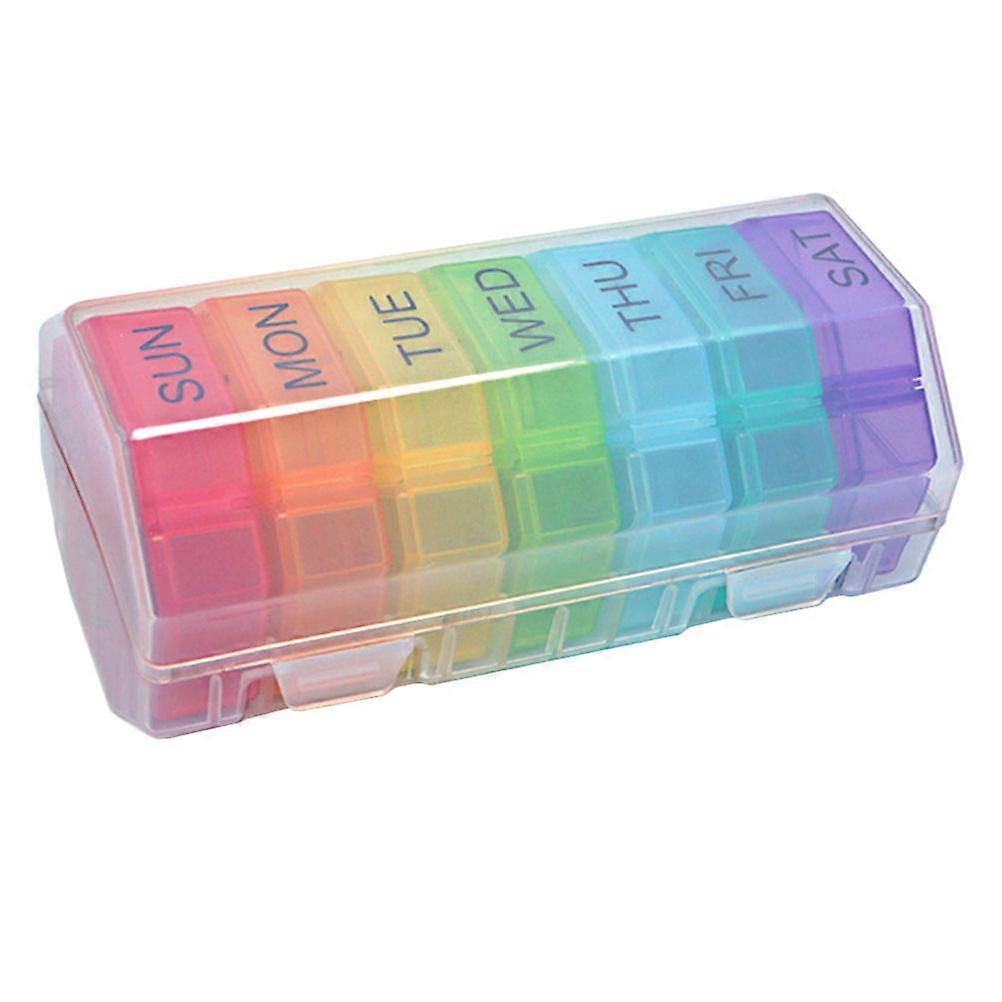 Portable Medicine Box 28 Compartments for Storage 3Sets Lightweight Organizer