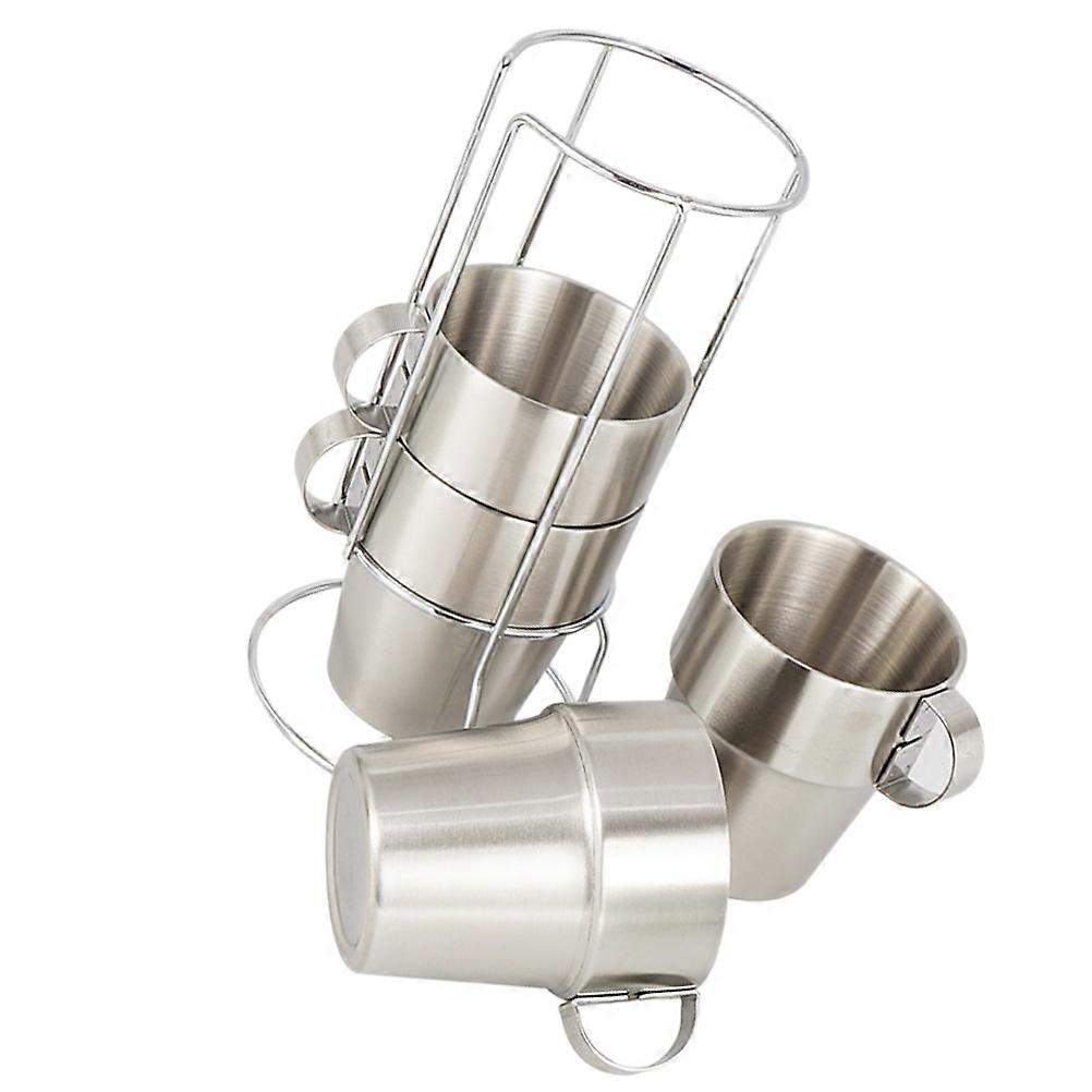 Picnic Stainless Steel Cup Double Layer for Any Hot and Cold Beverages Family Use 1 Set