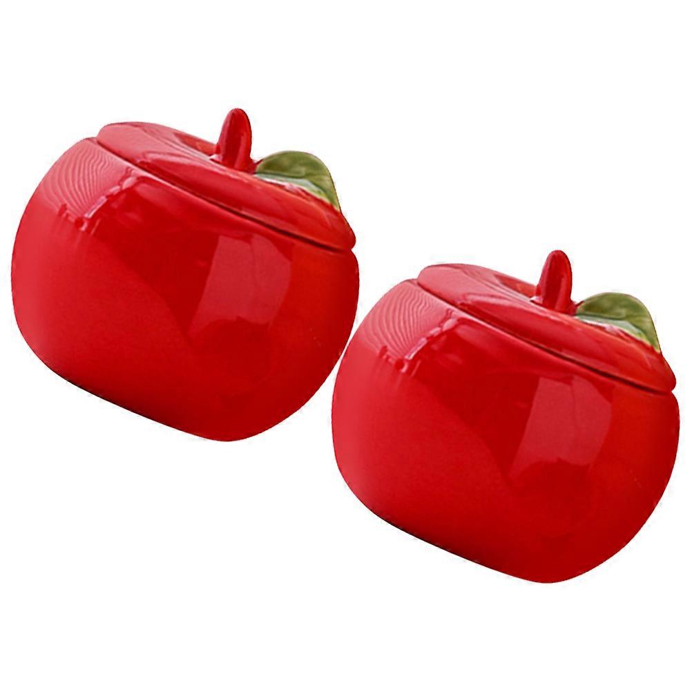 Festive Candle Accessory Storage Jar Decorative Apple Container For In Red 6 Pcs