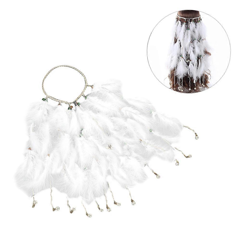 Bohemian Headband with Pearl Tassel for Decor