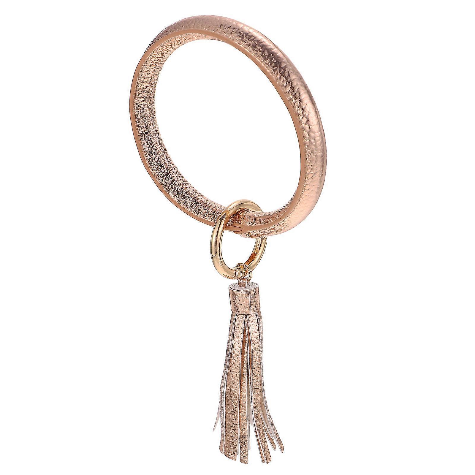 Key Chain Bracelet Key Chain for Decor Use 5Pcs with Wristlet Golden