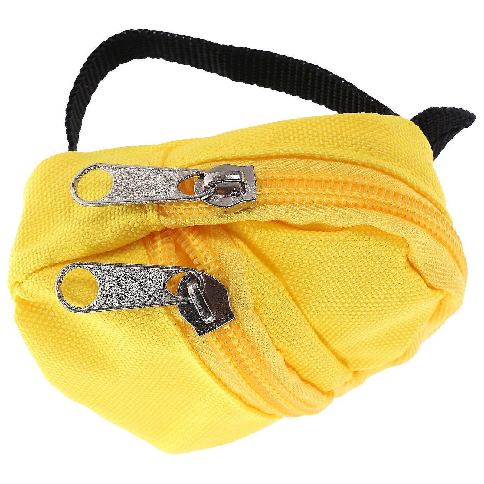 Mini Backpack Model Miniature Backpack for Decor 2Pcs Yellow Cloth
