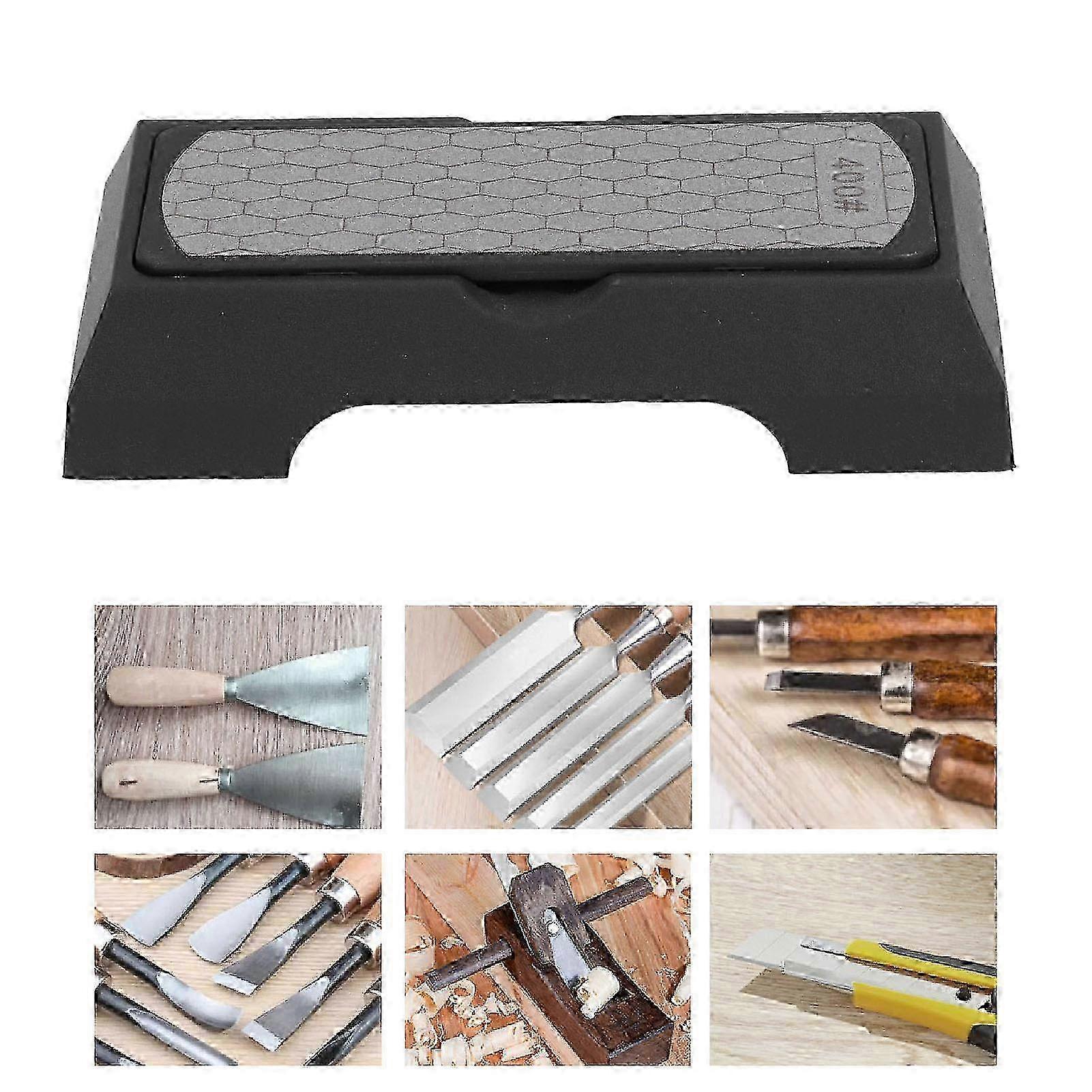 Sharpening Stone and Honing Guide Set 400 1000 Grit Double Sided Whetstone and Sharpening Jig for Chisel Planer